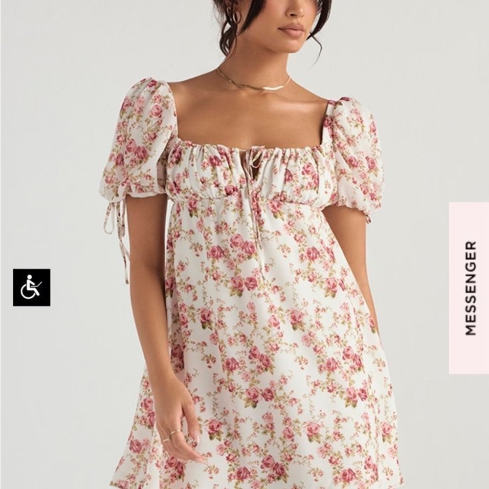 House of CB Princess rose print floral mini dress